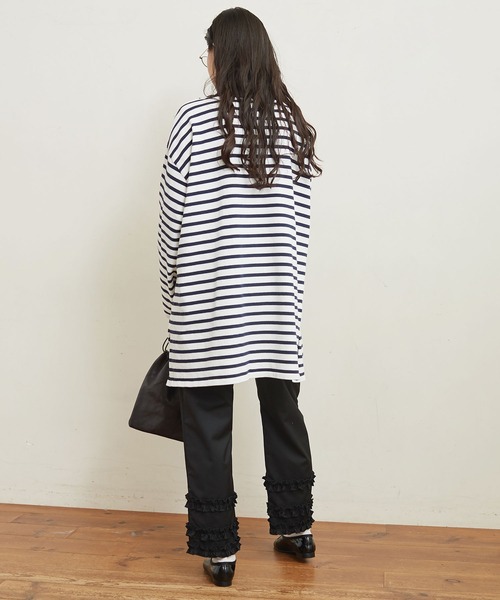 fig Ｌondon（フィグロンドン）の「border big PO（Tシャツ/カットソー・レディース・ネイビー/ブルー・FREE）」の16枚目の写真