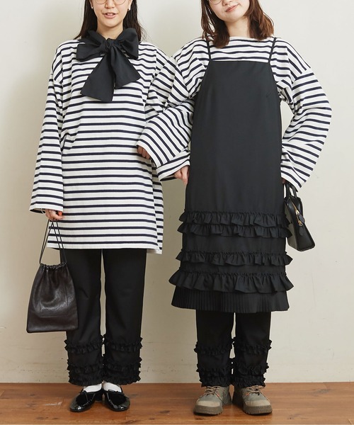 fig Ｌondon（フィグロンドン）の「border big PO（Tシャツ/カットソー・レディース・ネイビー/ブルー・FREE）」の4枚目の写真