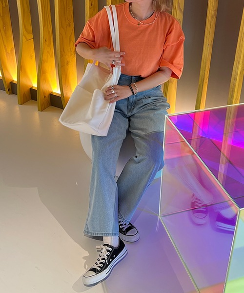 kutir(クティール)の「ピグメントベーシックT(Tシャツ/カットソー・レディース・グレー/オレンジ/グリーン/ライトピンク・FREE)」の4枚目の写真