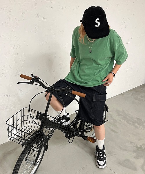 kutir(クティール)の「ピグメントベーシックT(Tシャツ/カットソー・レディース・グレー/オレンジ/グリーン/ライトピンク・FREE)」の2枚目の写真