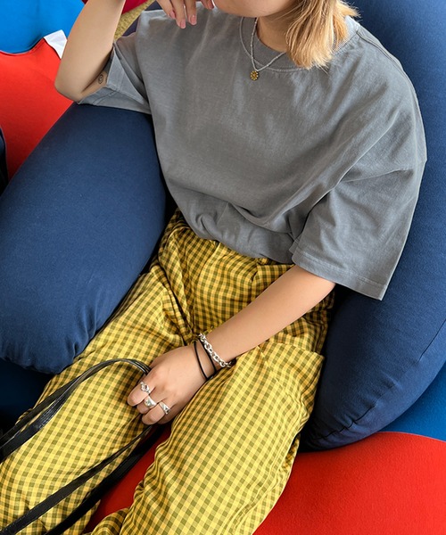 kutir(クティール)の「ピグメントベーシックT(Tシャツ/カットソー・レディース・グレー/オレンジ/グリーン/ライトピンク・FREE)」の8枚目の写真