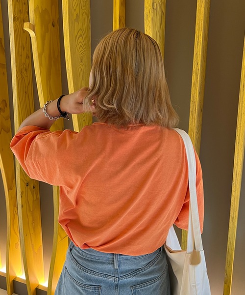 kutir(クティール)の「ピグメントベーシックT(Tシャツ/カットソー・レディース・グレー/オレンジ/グリーン/ライトピンク・FREE)」の17枚目の写真