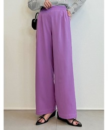 [低身長サイズ有]ツイルストレートカラースラックス