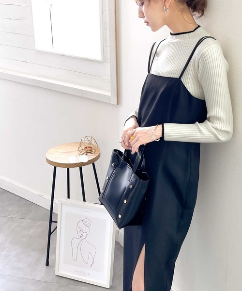 classicalelf（クラシカルエルフ）の「さり気ない洒落感。無地＆マルチボーダーハイネックもちもちリブニット（ニット/セーター・レディース・ライトグレー/ブラック/ネイビー/グリーン/アイボリー/ブラック系その他/ブルー系その他・SMALL/MEDIUM/LARGE/X-LARGE）」の17枚目の写真