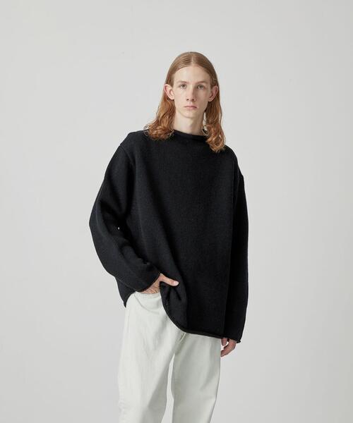 CITEN(シテン)の「<CITEN>ボトルネック ニット(ニット/セーター・メンズ・ブラック/ナチュラル/グレー・FREE)」の12枚目の写真