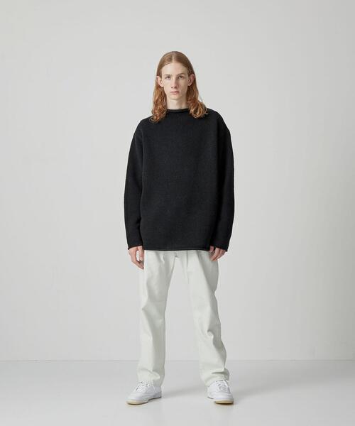 CITEN(シテン)の「<CITEN>ボトルネック ニット(ニット/セーター・メンズ・ブラック/ナチュラル/グレー・FREE)」の13枚目の写真