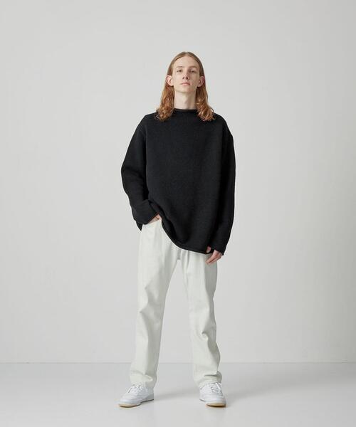 CITEN(シテン)の「<CITEN>ボトルネック ニット(ニット/セーター・メンズ・ブラック/ナチュラル/グレー・FREE)」の14枚目の写真