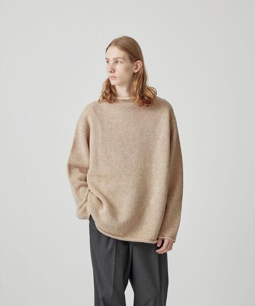 CITEN(シテン)の「<CITEN>ボトルネック ニット(ニット/セーター・メンズ・ブラック/ナチュラル/グレー・FREE)」の17枚目の写真