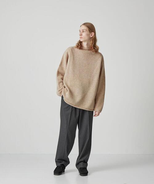 CITEN(シテン)の「<CITEN>ボトルネック ニット(ニット/セーター・メンズ・ブラック/ナチュラル/グレー・FREE)」の19枚目の写真