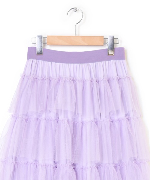 Alley by w closet(アリーバイダブルクローゼット)の「【Alley】チュールティアードスカート(スカート・レディース・ラベンダー/アイボリー/ブラック・FREE)」の12枚目の写真