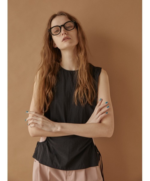 AMAIL（アマイル）の「Waist hello cloth（タンクトップ・レディース・ブラック/ベージュ/ブルー・FREE）」の18枚目の写真