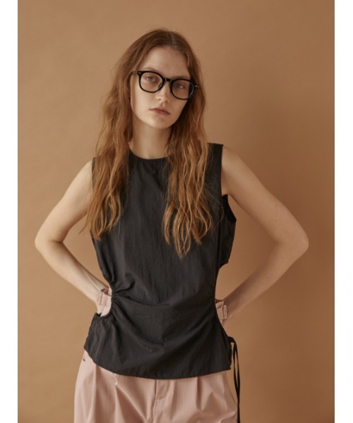 AMAIL（アマイル）の「Waist hello cloth（タンクトップ・レディース・ブラック/ベージュ/ブルー・FREE）」の15枚目の写真