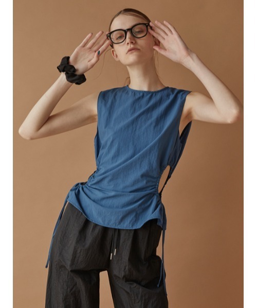 AMAIL（アマイル）の「Waist hello cloth（タンクトップ・レディース・ブラック/ベージュ/ブルー・FREE）」の10枚目の写真