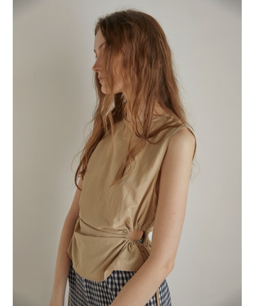 AMAIL（アマイル）の「Waist hello cloth（タンクトップ・レディース・ブラック/ベージュ/ブルー・FREE）」の7枚目の写真