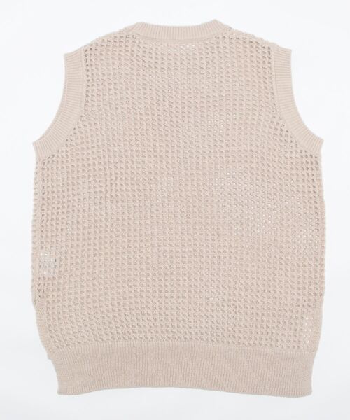 LOWRYS FARM(ローリーズファーム)の「メッシュニットノースリーブ 352186(Tシャツ/カットソー・レディース・ブラック/グリーン/アイボリー・FREE)」の4枚目の写真