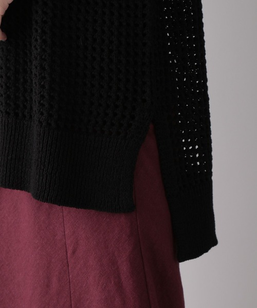 LOWRYS FARM(ローリーズファーム)の「メッシュニットノースリーブ 352186(Tシャツ/カットソー・レディース・ブラック/グリーン/アイボリー・FREE)」の16枚目の写真