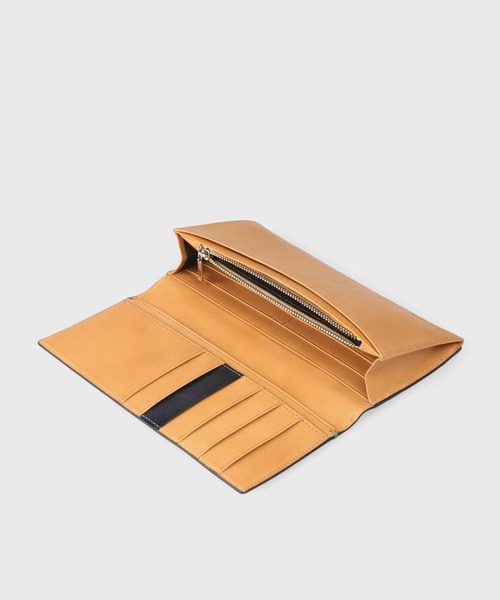 Paul Smith COLLECTION（ポールスミスコレクション）の「“PC STAIN CALF” 長財布 / 554844 J313NN（財布・メンズ・ネイビー/ブラウン・FREE）」の3枚目の写真