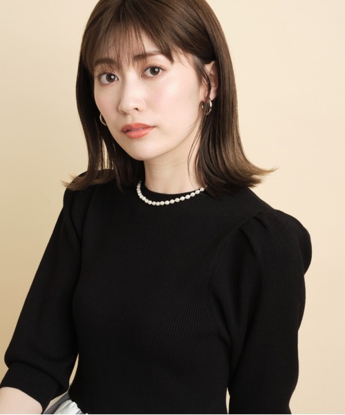 美品.アプワイザーリッシェ　チェックドッキングミディワンピース 2 M 白 美品.アプワイザーリッシェ チェックドッキングミディワンピース