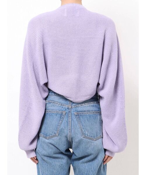 jouetie（ジュエティ）の「レイヤードカーデトップス（ニット/セーター・レディース・アイボリー/ブラック/パープル・MEDIUM）」の22枚目の写真