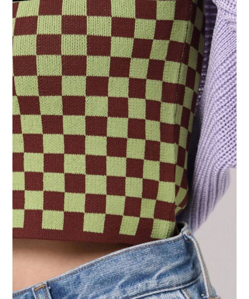 jouetie（ジュエティ）の「レイヤードカーデトップス（ニット/セーター・レディース・アイボリー/ブラック/パープル・MEDIUM）」の7枚目の写真