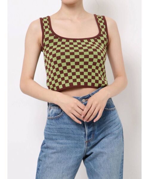 jouetie（ジュエティ）の「レイヤードカーデトップス（ニット/セーター・レディース・アイボリー/ブラック/パープル・MEDIUM）」の15枚目の写真