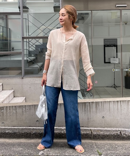 SHENERY（シーナリー）の「レザー巾着ショルダーバッグ（ショルダーバッグ・レディース・シルバー/ブラック/オフホワイト・FREE）」の21枚目の写真