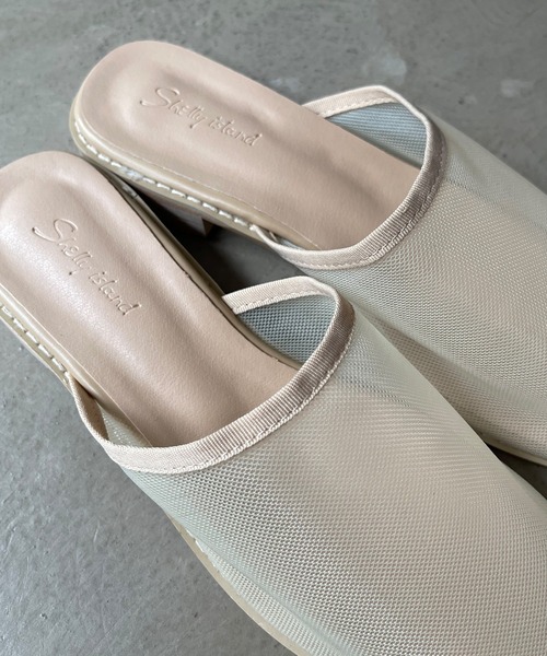 Shelly island(シェリーアイランド)の「メッシュミュール(サンダル・レディース・ブラック/ベージュ・M/L)」の15枚目の写真