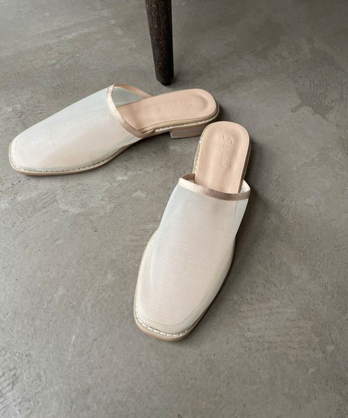 Shelly island(シェリーアイランド)の「メッシュミュール(サンダル・レディース・ブラック/ベージュ・M/L)」の16枚目の写真