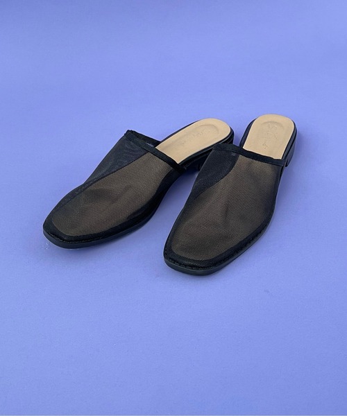 Shelly island(シェリーアイランド)の「メッシュミュール(サンダル・レディース・ブラック/ベージュ・M/L)」の7枚目の写真