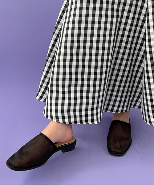 Shelly island(シェリーアイランド)の「メッシュミュール(サンダル・レディース・ブラック/ベージュ・M/L)」の6枚目の写真