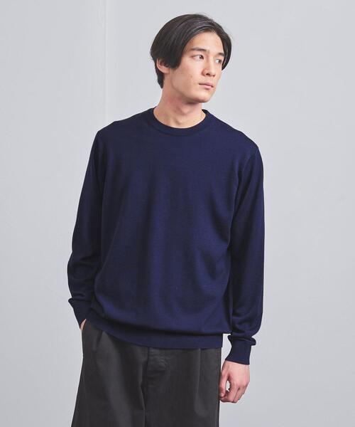 UNITED ARROWS（ユナイテッドアローズ）の「ハイゲージ クルーネック/セーター（ニット/セーター・メンズ・ライトグレー/ブラック/オレンジ/ケリー/レッド/ネイビー/グレー/パープル・S/M/L/XL）」の5枚目の写真