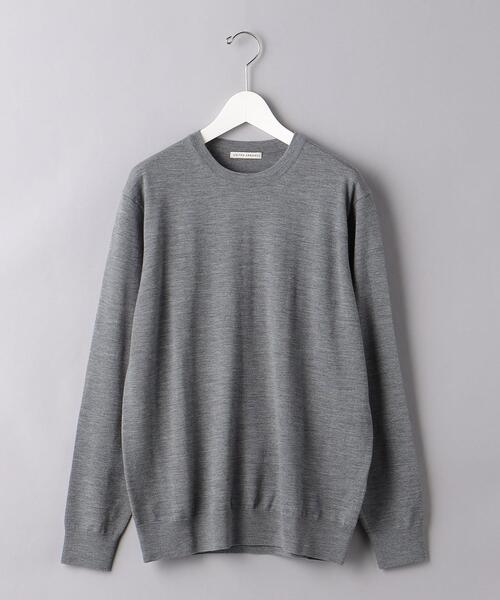 UNITED ARROWS（ユナイテッドアローズ）の「ハイゲージ クルーネック/セーター（ニット/セーター・メンズ・ライトグレー/ブラック/オレンジ/ケリー/レッド/ネイビー/グレー/パープル・S/M/L/XL）」の3枚目の写真