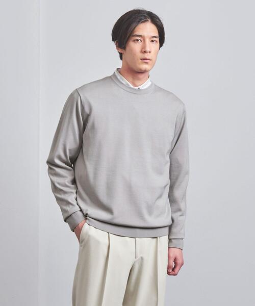 UNITED ARROWS（ユナイテッドアローズ）の「ハイゲージ クルーネック/セーター（ニット/セーター・メンズ・ライトグレー/ブラック/オレンジ/ケリー/レッド/ネイビー/グレー/パープル・S/M/L/XL）」の2枚目の写真