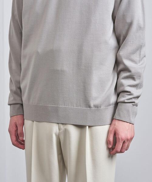 UNITED ARROWS（ユナイテッドアローズ）の「ハイゲージ クルーネック/セーター（ニット/セーター・メンズ・ライトグレー/ブラック/オレンジ/ケリー/レッド/ネイビー/グレー/パープル・S/M/L/XL）」の20枚目の写真