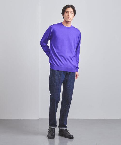 UNITED ARROWS（ユナイテッドアローズ）の「ハイゲージ クルーネック/セーター（ニット/セーター・メンズ・ライトグレー/ブラック/オレンジ/ケリー/レッド/ネイビー/グレー/パープル・S/M/L/XL）」の11枚目の写真