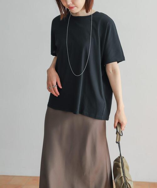 URBAN RESEARCH DOORS（アーバンリサーチドアーズ）の「ハイツイストコットンバックタックプルオーバー（Tシャツ/カットソー・レディース・イエロー系その他/ブラック/ブラウン・MEDIUM）」の2枚目の写真