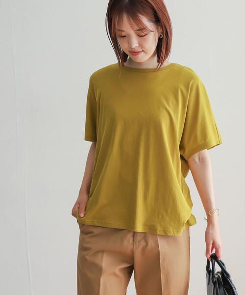 URBAN RESEARCH DOORS（アーバンリサーチドアーズ）の「ハイツイストコットンバックタックプルオーバー（Tシャツ/カットソー・レディース・イエロー系その他/ブラック/ブラウン・MEDIUM）」の18枚目の写真