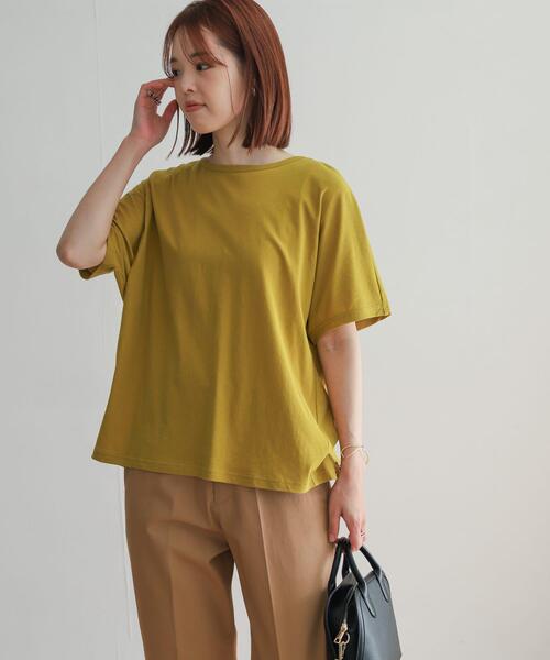 URBAN RESEARCH DOORS（アーバンリサーチドアーズ）の「ハイツイストコットンバックタックプルオーバー（Tシャツ/カットソー・レディース・イエロー系その他/ブラック/ブラウン・MEDIUM）」の19枚目の写真