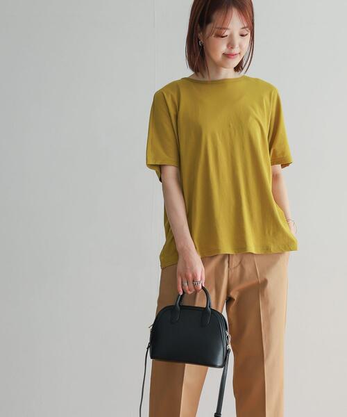 URBAN RESEARCH DOORS（アーバンリサーチドアーズ）の「ハイツイストコットンバックタックプルオーバー（Tシャツ/カットソー・レディース・イエロー系その他/ブラック/ブラウン・MEDIUM）」の21枚目の写真