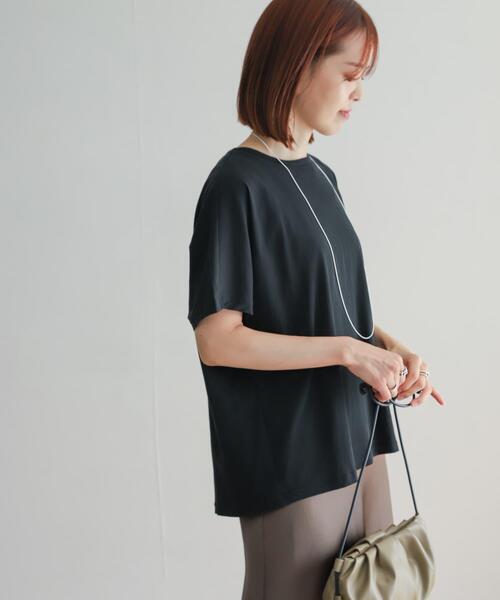 URBAN RESEARCH DOORS（アーバンリサーチドアーズ）の「ハイツイストコットンバックタックプルオーバー（Tシャツ/カットソー・レディース・イエロー系その他/ブラック/ブラウン・MEDIUM）」の13枚目の写真