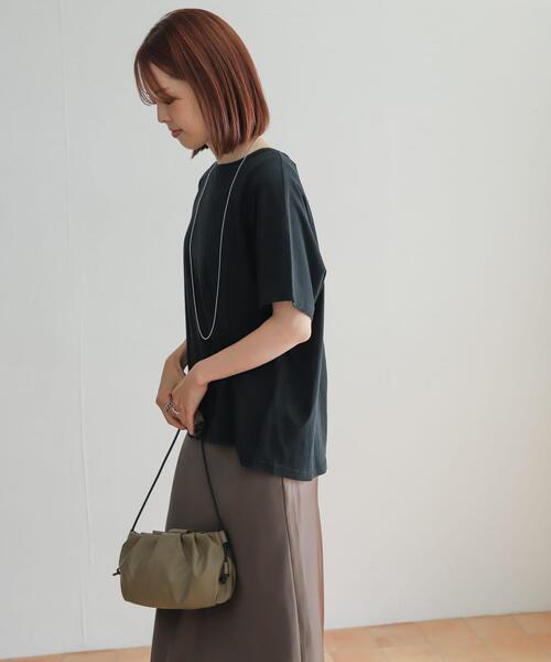 URBAN RESEARCH DOORS（アーバンリサーチドアーズ）の「ハイツイストコットンバックタックプルオーバー（Tシャツ/カットソー・レディース・イエロー系その他/ブラック/ブラウン・MEDIUM）」の10枚目の写真