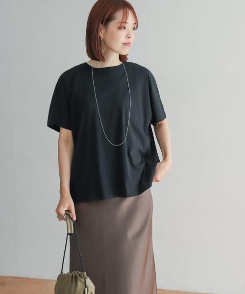 URBAN RESEARCH DOORS（アーバンリサーチドアーズ）の「ハイツイストコットンバックタックプルオーバー（Tシャツ/カットソー・レディース・イエロー系その他/ブラック/ブラウン・MEDIUM）」の9枚目の写真