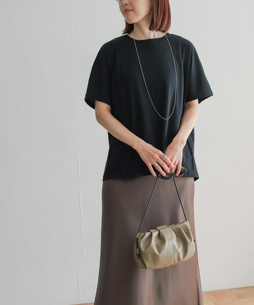 URBAN RESEARCH DOORS（アーバンリサーチドアーズ）の「ハイツイストコットンバックタックプルオーバー（Tシャツ/カットソー・レディース・イエロー系その他/ブラック/ブラウン・MEDIUM）」の8枚目の写真