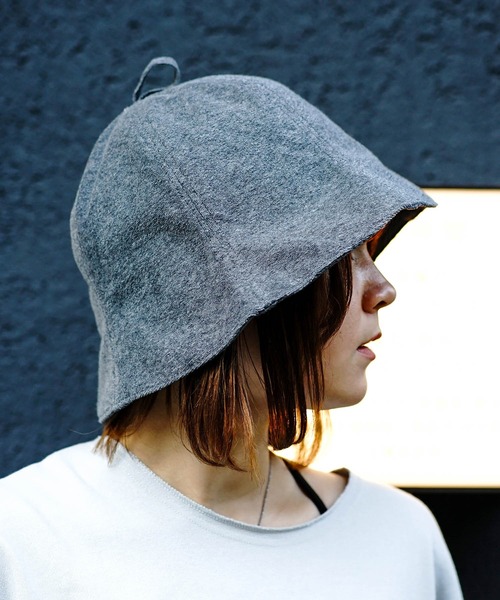 FIRST DOWN（ファーストダウン）の「【FIRST DOWN/ファーストダウン】表パイル素材　抗菌　防臭　サウナハット（ハット・メンズ・グレー/ブラック・FREE）」の8枚目の写真