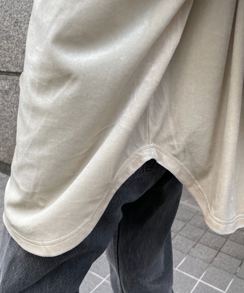 CIAOPANIC（チャオパニック）の「ベロア配色肩スリットラグランTEE（Tシャツ/カットソー・レディース・オレンジ/ブルー/グリーン/ネイビー・FREE）」の19枚目の写真