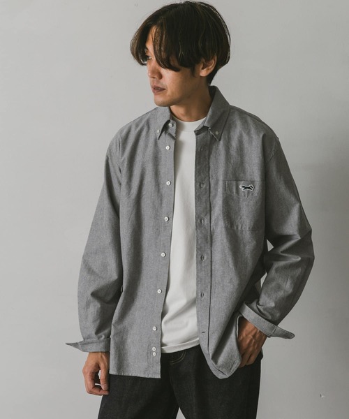 PENNEYS(ぺニーズ)の「『別注』PENNEYS×DOORS THE FOX オックス BUTTONDOWN SHIRTS(シャツ/ブラウス・メンズ・グレー/ライトブルー/ホワイト・LARGE/MEDIUM/SMALL)」の12枚目の写真