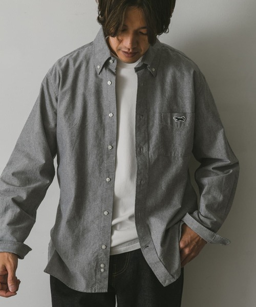 PENNEYS(ぺニーズ)の「『別注』PENNEYS×DOORS THE FOX オックス BUTTONDOWN SHIRTS(シャツ/ブラウス・メンズ・グレー/ライトブルー/ホワイト・LARGE/MEDIUM/SMALL)」の15枚目の写真
