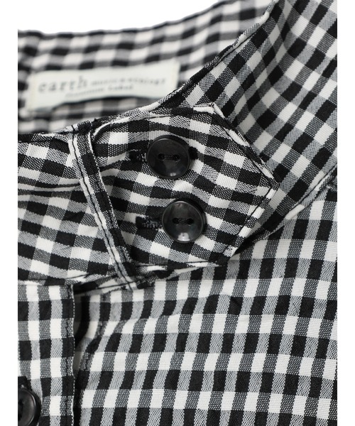 earth music&ecology（アースミュージックアンドエコロジー）の「ハイネックミニシャツワンピース（ワンピース・レディース・ブラック/ブルー/グリーン・FREE）」の10枚目の写真