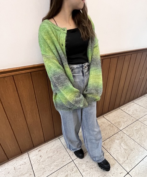 TORTE（トルテ）の「グラデーション2WAYニット（カーディガン/ボレロ・レディース・イエロー/ライトピンク/ライトグリーン/ベージュ/レッド・FREE）」の9枚目の写真