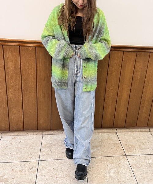 TORTE（トルテ）の「グラデーション2WAYニット（カーディガン/ボレロ・レディース・イエロー/ライトピンク/ライトグリーン/ベージュ/レッド・FREE）」の10枚目の写真